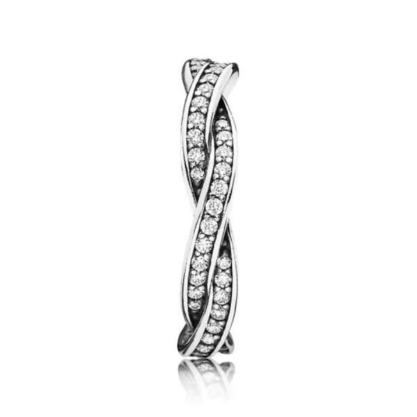 Ringe* Pandora 190892CZ Ring Verbundene Treue Silber