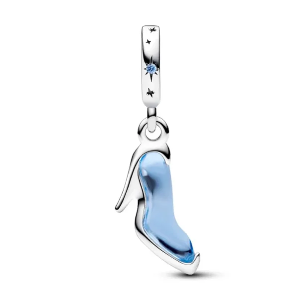 Anhänger*Pandora Disney 793071C01 Charm-Anhänger Damen Cinderellas Glasschuh Blau Silber