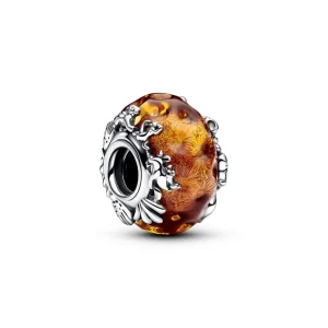 Anhänger*Pandora Disney Charm König der Löwen Murano Orange Silber 793252C00