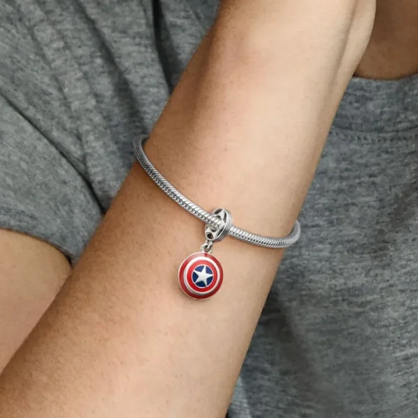 Anhänger*Pandora Marvel 790780C01 Charm-Anhänger The Avengers Captain Americas Schild