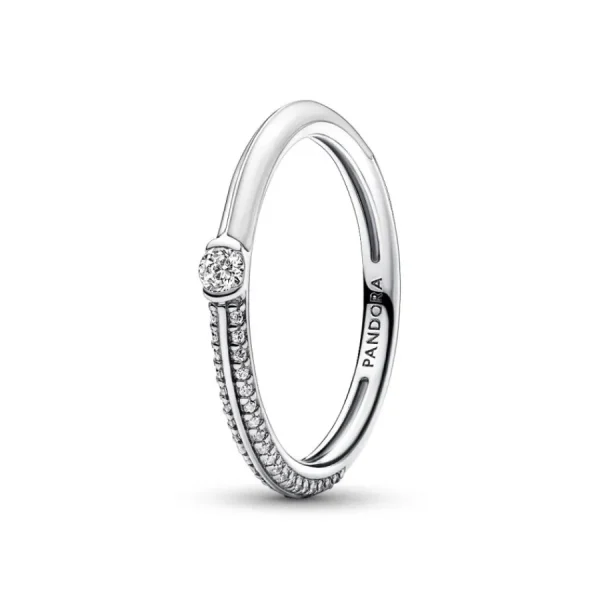 Ringe*Pandora Me 192528C02 Doppelring Damen Pavé & Weiß Zirkonia Sterlingsilber