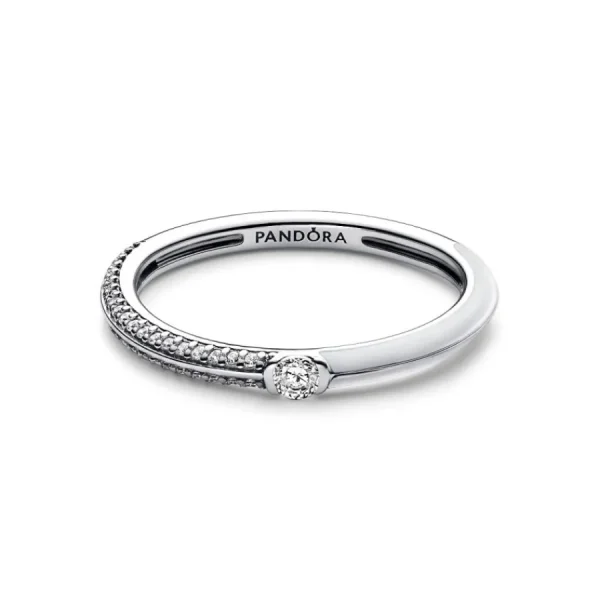 Ringe*Pandora Me 192528C02 Doppelring Damen Pavé & Weiß Zirkonia Sterlingsilber