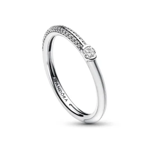 Ringe*Pandora Me 192528C02 Doppelring Damen Pavé & Weiß Zirkonia Sterlingsilber