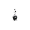 Anhänger*Pandora Me 793042C01 Mini-Charm-Anhänger Schwarzes Chakra Herz Kristall Silber