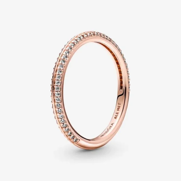 Ringe*Pandora Me 189679C01 Pavé-Ring Damen 14k Rose Gold Plattiert