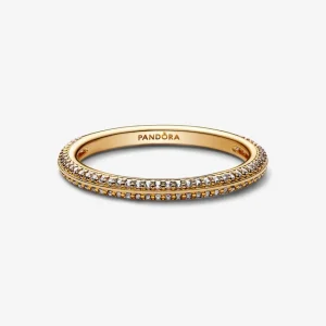 Ringe*Pandora Me 169679C01 Pavé-Ring Damen Styling Zirkonia 14k Vergoldet