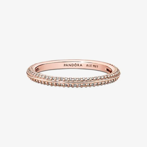 Ringe*Pandora Me 189679C01 Pavé-Ring Damen 14k Rose Gold Plattiert