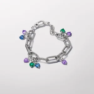 Anhänger*Pandora Me Mini-Charm-Anhänger Damen Chakra Herz Grün Silber 793042C03