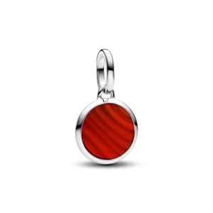 Anhänger*Pandora Me Mini-Medaillon-Charm Gravierbares Rotes Murano-Glas 793389C01