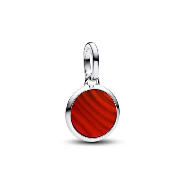 Anhänger*Pandora Me Mini-Medaillon-Charm Gravierbares Rotes Murano-Glas 793389C01