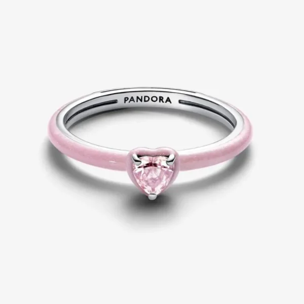 Ringe*Pandora Me Ring Damen Rosafarbenes Chakra Herz Silber 193088C02