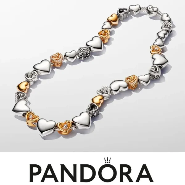 Ohrschmuck*Pandora Ohrringe Damen Asymmetrisches Herz Vergoldet