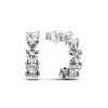 Ohrschmuck*Pandora Ohrringe Damen Funkelnde Herzen Zirkonia Silber 293657C01