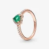 Ringe*Pandora Ring Damen Funkelndes Erhabenes Herz Rosé Vergoldet 188421C03