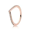 Ringe*Pandora Ring Damen Funkelnder Wishbone Zirkon Rosévergoldet 186316CZ