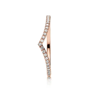 Ringe*Pandora Ring Damen Funkelnder Wishbone Zirkon Rosévergoldet 186316CZ