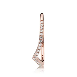 Ringe*Pandora Ring Damen Funkelnder Wishbone Zirkon Rosévergoldet 186316CZ