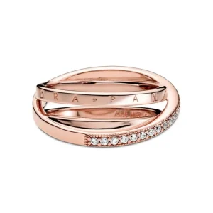 Ringe*Pandora Rose 189057C01 Pavé-Ring Damen Dreifach Gekreuzt