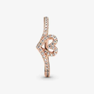 Ringe*Pandora Rose 189302C01 Ring Damen Funkelnder Wishbone Herz