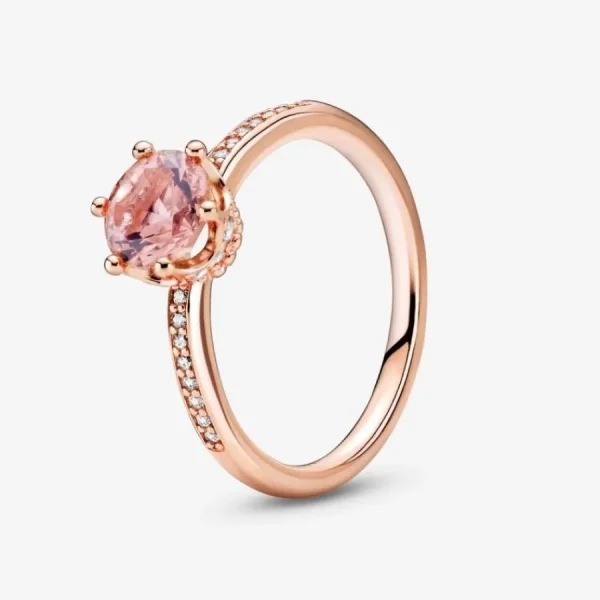 Ringe*Pandora Rose 188289C01 Solitär-Ring Rosafarbene Funkelnde Krone