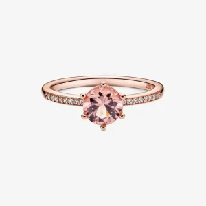 Ringe*Pandora Rose 188289C01 Solitär-Ring Rosafarbene Funkelnde Krone