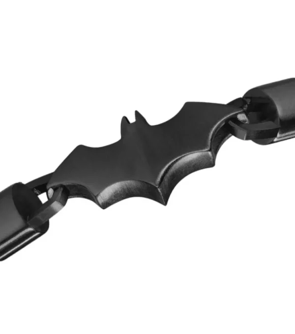 Armbänder*Police Armband Herren Batman Batarang Leder Schwarz 18 cm PEAGB0034701