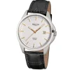 Herren Designer Uhren*Regent F-915 Herren-Uhr Analog Quarz mit Lederarmband Datum Ø 39 mm