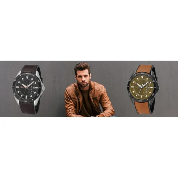 Herren Designer Uhren*Regent F-837 Herren-Uhr Analog Quarz mit Gliederarmband aus Titan Ø 37 mm