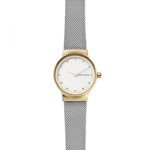 Damen Designer Uhren* Skagen Skagen Damenuhr Freja Analog Quarz Edelstahl Milanaise-Armband SKW2666