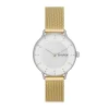 Damen Designer Uhren*Skagen SKW3092 Damen-Uhr Riis Analog Quarz Milanaise Edelstahl-Band Gold-Ton Ø 36 mm