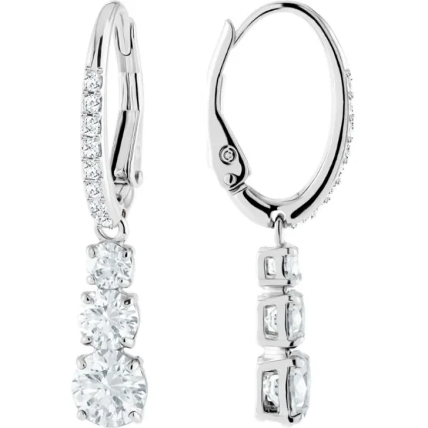 Ohrschmuck*Swarovski 5416155 Ohrringe Ohrhänger Damen Attract Trilogy Round Silber-Ton