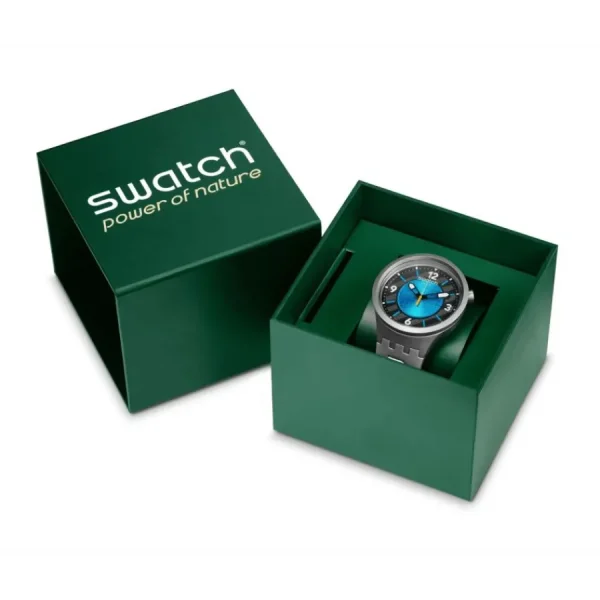 Herren Designer Uhren | Damen Designer Uhren*Swatch SB07S116G Armband-Uhr Frostbloom Analog Quarz Edelstahl-Band Ø 47 mm