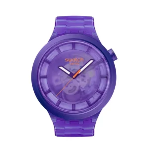 Herren Designer Uhren | Damen Designer Uhren*Swatch SB05V103 Armband-Uhr Purple Joy Quarz Biobasierte Materialien-Band