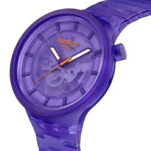 Herren Designer Uhren | Damen Designer Uhren*Swatch SB05V103 Armband-Uhr Purple Joy Quarz Biobasierte Materialien-Band