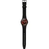 Herren Designer Uhren | Damen Designer Uhren*Swatch SO28B704 Armband-Uhr Sir Red Analog Quarz Biobasierte Material-Band