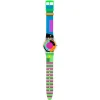 Herren Designer Uhren | Damen Designer Uhren*Swatch SS08K119 Armband-Uhr Neon Hot Racer Analog Quarz Silikon-Band