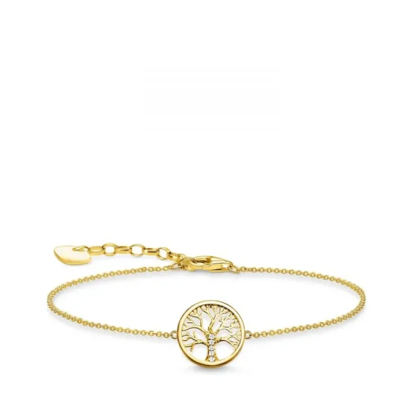 Armbänder & Armreife* Thomas Sabo A1828-414-14 Armband Tree Of Love Gold-Ton Silber 19 cm