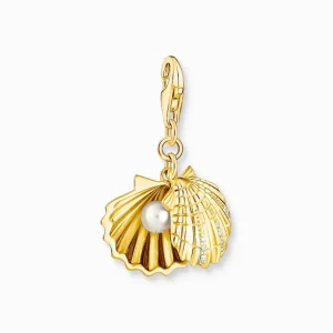 Anhänger*Thomas Sabo Charm-Anhänger Muschel mit Perle Vergoldet 1893-445-14