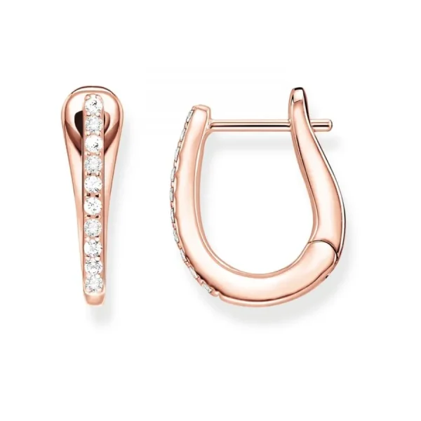 Ohrschmuck* Thomas Sabo CR629-416-14 Ohrringe Creolen Classic Rosé-Ton Silber