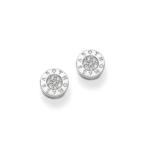 Ohrschmuck* Thomas Sabo H1547-051-14 Ohrstecker Damen Classic Pavé Weiss Sterling-Silber