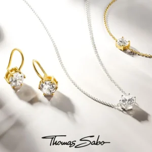 Halsketten*Thomas Sabo Halskette mit Anhänger Buchstabe E Vergoldet KE2244-414-14