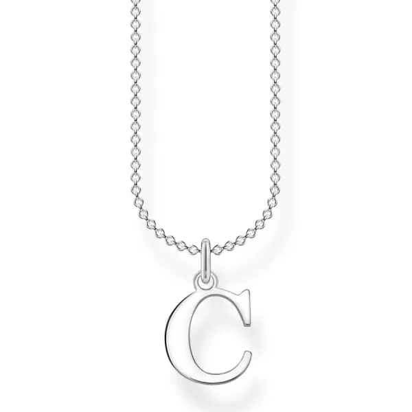 Halsketten*Thomas Sabo KE2012-001-21 Halskette mit Anhänger Buchstabe C Sterling-Silber