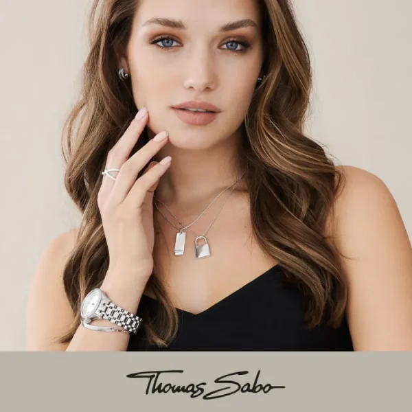 Halsketten*Thomas Sabo KE2118-963-7 Halskette Collier Damen Royalty Sterne Silber Vergoldet