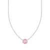 Halsketten*Thomas Sabo Kette-Anhänger Damen Pinker Zirkonia Silber KE2210-051-9