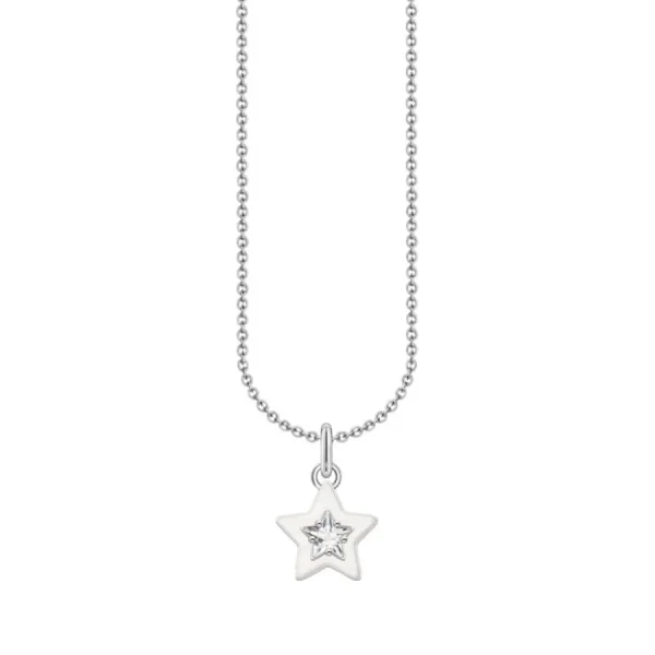 Halsketten*Thomas Sabo Kette-Anhänger Damen Stern Silber KE2235-041-14