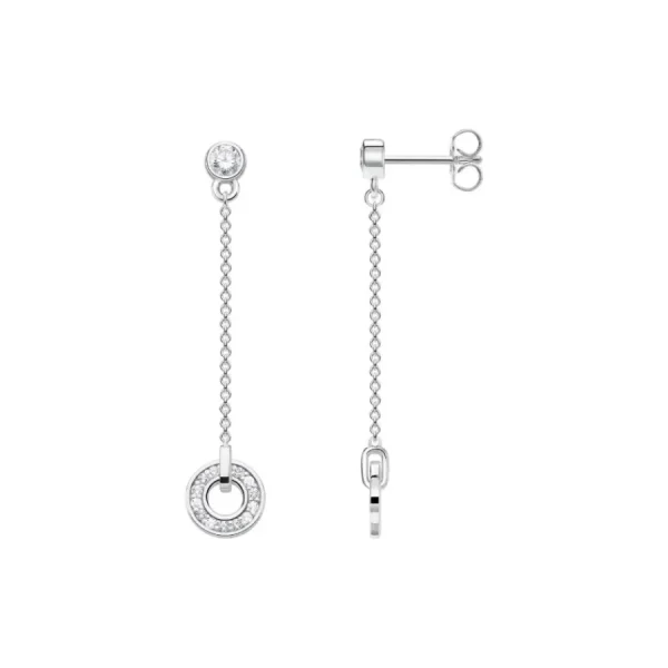 Ohrschmuck*Thomas Sabo Ohrringe Damen Kreis Weiße Steine Silber H2063-051-14