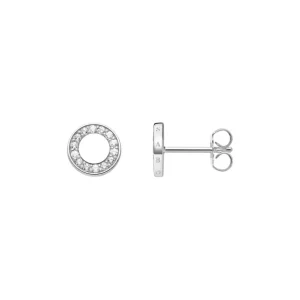 Ohrschmuck*Thomas sabo Ohrstecker Damen Kreis Weiße Steine Silber H2061-051-14