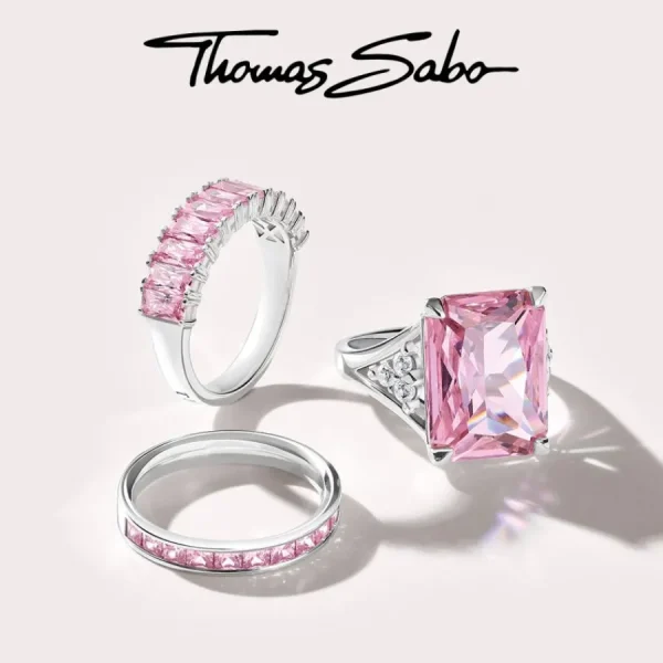 Ohrschmuck | Kinderschmuck*Thomas Sabo Ohrstecker Damen Pinker Stein Sterlingsilber H2174-051-9