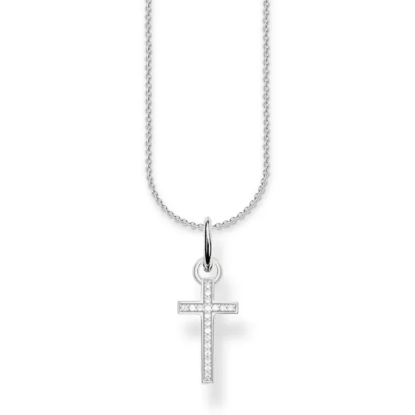 Halsketten*Thomas Sabo SCKE150301 Halskette mit Anhänger Damen Kreuz Silber