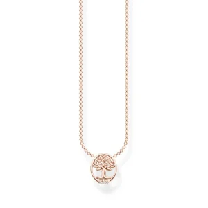 Halsketten*Thomas Sabo SCKE150329 Halskette Damen Tree of Love Weiße Steine Rosé Vergoldet